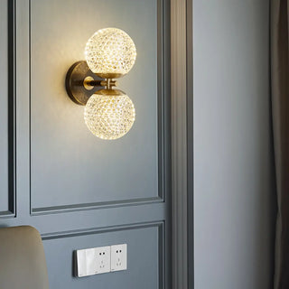 Trendy Globe Crystal Indoor 2-Bulb Ambient Wall Light Zawala Image - 3