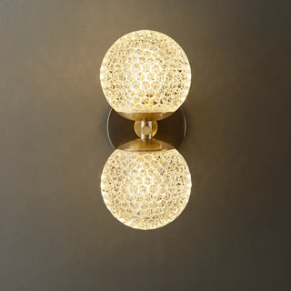 Trendy Globe Crystal Indoor 2-Bulb Ambient Wall Light Zawala Image - 5