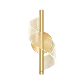 Exquisite Gold Metal Wavy LED Acrylic Wall Sconce Zawala Image - 11