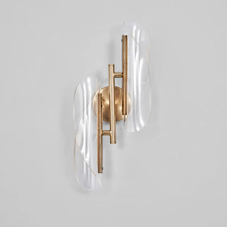 Exquisite Gold Metal Wavy LED Acrylic Wall Sconce Zawala Image - 19