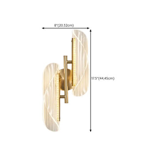Exquisite Gold Metal Wavy LED Acrylic Wall Sconce Zawala Image - 24