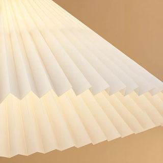 Trendy Pleated Fabric Curved Metal LED Floor Lamp Image - 10