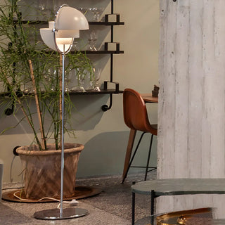 Trendy White Globe Metal LED Living Room Floor Lamp Zawala Image - 1