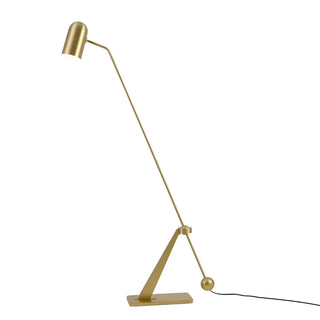 Trendy Adjustable Cylinder Gold Metal LED Floor Lamp Zawala Image - 12