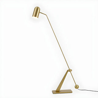 Trendy Adjustable Cylinder Gold Metal LED Floor Lamp Zawala Image - 13