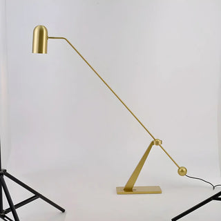 Trendy Adjustable Cylinder Gold Metal LED Floor Lamp Zawala Image - 6