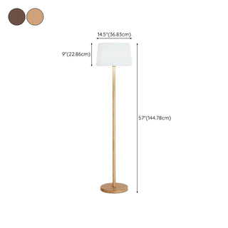 Trendy White Cylinder Walnut Metal Floor Lamp Zawala #size
