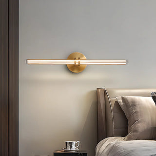 Dual Glass Tubes Gold LED Bathroom Vanity Light  Zawala Image - 1