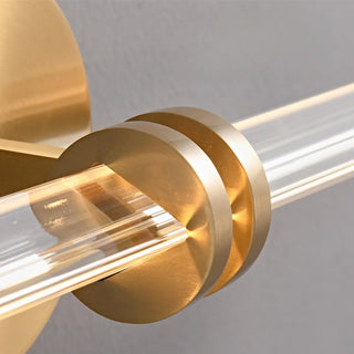 Dual Glass Tubes Gold LED Bathroom Vanity Light  Zawala Image - 11