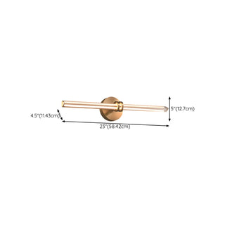 Dual Glass Tubes Gold LED Bathroom Vanity Light  Zawala #size