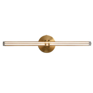 Dual Glass Tubes Gold LED Bathroom Vanity Light  Zawala Image - 5