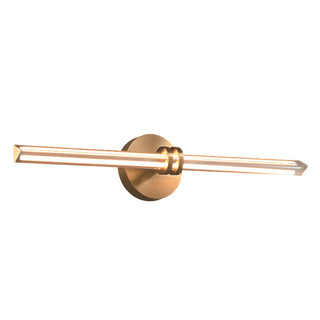 Dual Glass Tubes Gold LED Bathroom Vanity Light  Zawala Image - 6
