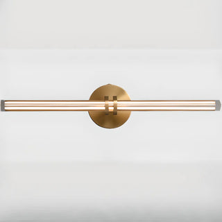 Dual Glass Tubes Gold LED Bathroom Vanity Light  Zawala Image - 7