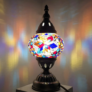 Unique Turkish Mosaic Stained Glass Stand Table Lamp Zawala Image - 1