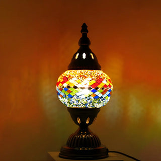Unique Turkish Mosaic Stained Glass Stand Table Lamp Zawala Image - 10