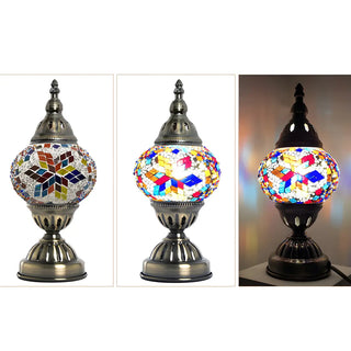 Unique Turkish Mosaic Stained Glass Stand Table Lamp Zawala Image - 16