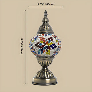 Unique Turkish Mosaic Stained Glass Stand Table Lamp Zawala #size
