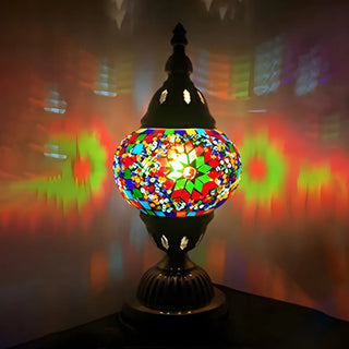 Unique Turkish Mosaic Stained Glass Stand Table Lamp Zawala Image - 3