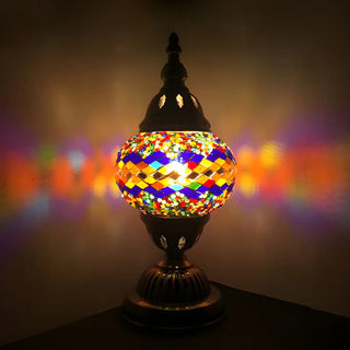 Unique Turkish Mosaic Stained Glass Stand Table Lamp Zawala Image - 4
