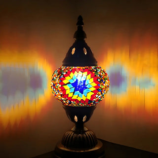 Unique Turkish Mosaic Stained Glass Stand Table Lamp Zawala Image - 5