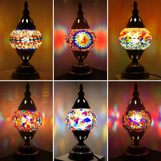 Unique Turkish Mosaic Stained Glass Stand Table Lamp Zawala Image - 7