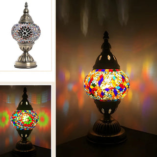 Unique Turkish Mosaic Stained Glass Stand Table Lamp Zawala Image - 8