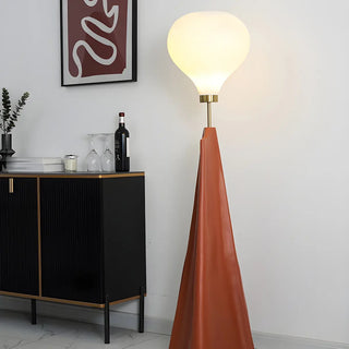 Unique Modern Cone and Globe Resin LED Floor Lamp Zawala Image - 1