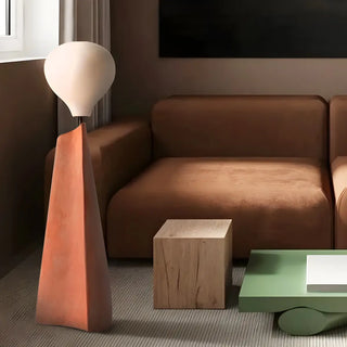 Unique Modern Cone and Globe Resin LED Floor Lamp Zawala Image - 2