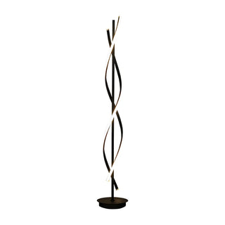 Unique Black Twisted LED Modern Metal Floor Lamp Zawala Image - 10