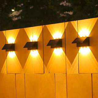 Geometric Black Acrylic Exterior Up Down Wall Lamp Zawala Image - 2