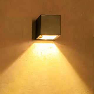 Geometric Black Acrylic Exterior Up Down Wall Lamp Zawala Image - 3