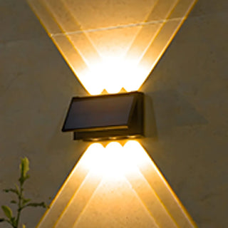 Geometric Black Acrylic Exterior Up Down Wall Lamp Zawala Image - 5