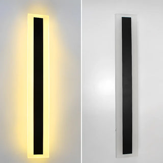 Vertical Black Outdoor LED Wall Light Fixture Zawala Image - 2