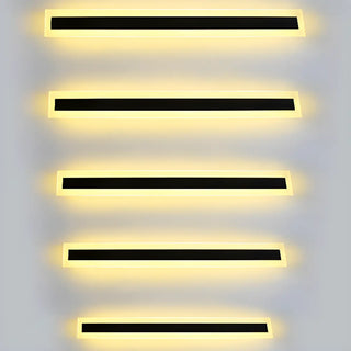 Vertical Black Outdoor LED Wall Light Fixture Zawala Image - 3