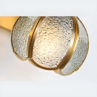 ZOWALA - Vintage Gold 3-Light Globe Glass Vanity Light Image - 9