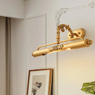 ZOWALA - Luxury Gold Floral Carved Adjustable Vanity Light Image - 1