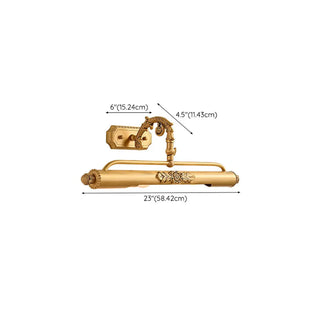 ZOWALA - Luxury Gold Floral Carved Adjustable Vanity Light Image - 17