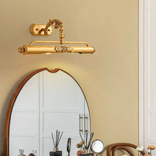 ZOWALA - Luxury Gold Floral Carved Adjustable Vanity Light Image - 2