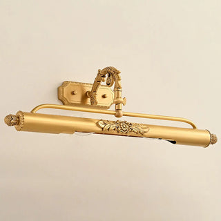ZOWALA - Luxury Gold Floral Carved Adjustable Vanity Light Image - 7