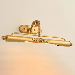 ZOWALA - Luxury Gold Floral Carved Adjustable Vanity Light Image - 8