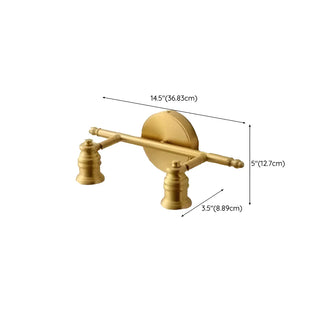 ZOWALA - Adjustable Heads Straight Gold Brass Vanity Light Image - 15