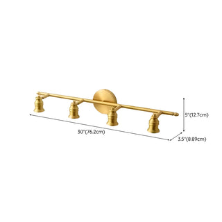 ZOWALA - Adjustable Heads Straight Gold Brass Vanity Light Image - 16