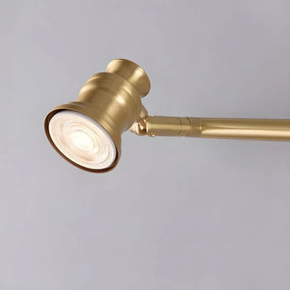 ZOWALA - Adjustable Heads Straight Gold Brass Vanity Light Image - 2