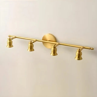 ZOWALA - Adjustable Heads Straight Gold Brass Vanity Light Image - 7
