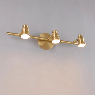 ZOWALA - Adjustable Heads Straight Gold Brass Vanity Light Image - 8