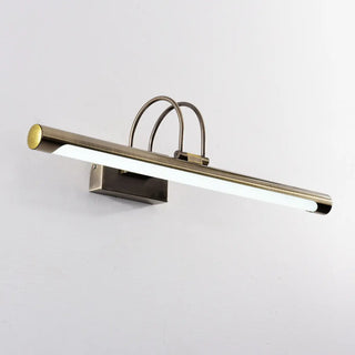 Vintage Brass Wall Mount Cylinder Vanity Mirror Light Zawala Image - 4