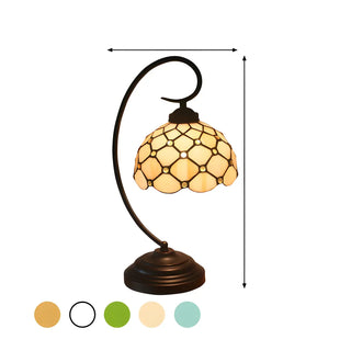 Tiffany Elegant Bronze Bowl Swirl Arm Night Table Lamp Zawala #size