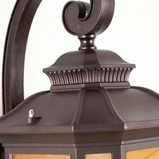 Vintage Lantern Black Aluminum Outdoor Wall Light Image - 8