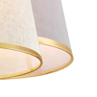 Vintage Fabric Metal Cone Base Bedroom Table Lamp Zawala Image - 10