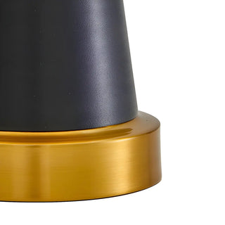 Vintage Fabric Metal Cone Base Bedroom Table Lamp Zawala Image - 9